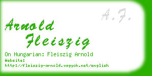 arnold fleiszig business card